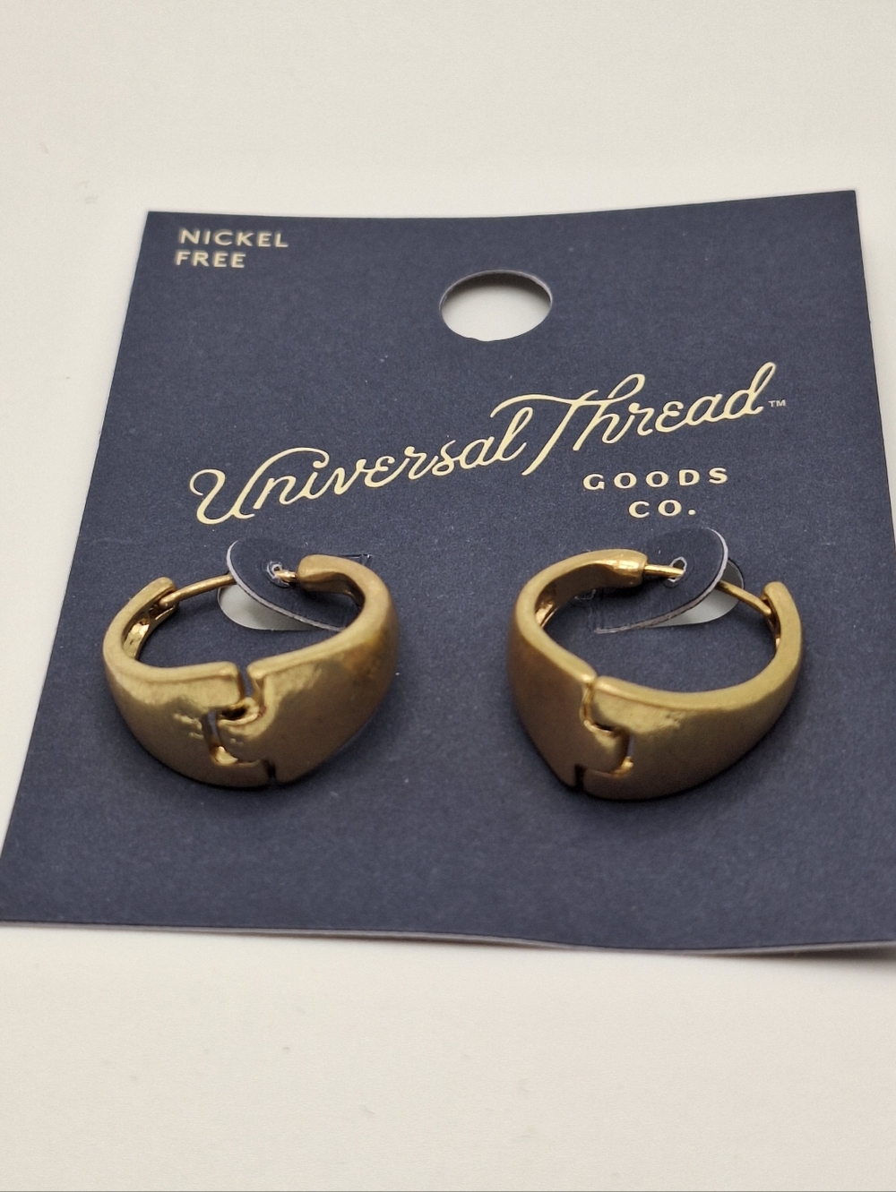 Universal Thread Gold Huggie Hoop Earrings | Chunky Matte Minimal Hoops